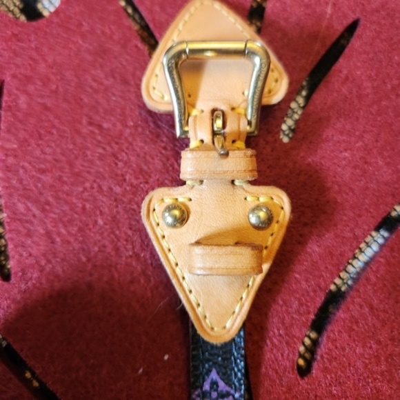 AUTHENTC WITH SERIAL CODE MONO. LOUIS VUITTON MURAKAMI BUCKLE LEATHER BRACELET. - Picture 2 of 8